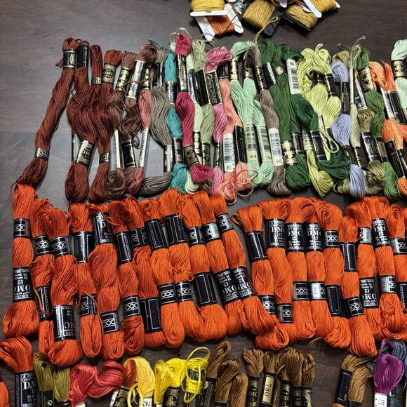 Huge Lot 185+ DMC Embroidery Thread Floss Skeins Mixed Colors Brand New - Picture 6 of 7